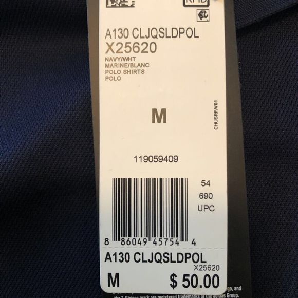 Adidas Mens Climalite Golf Polo Shirt Blue First Alert Storm Team 5 M New - Picture 6 of 8